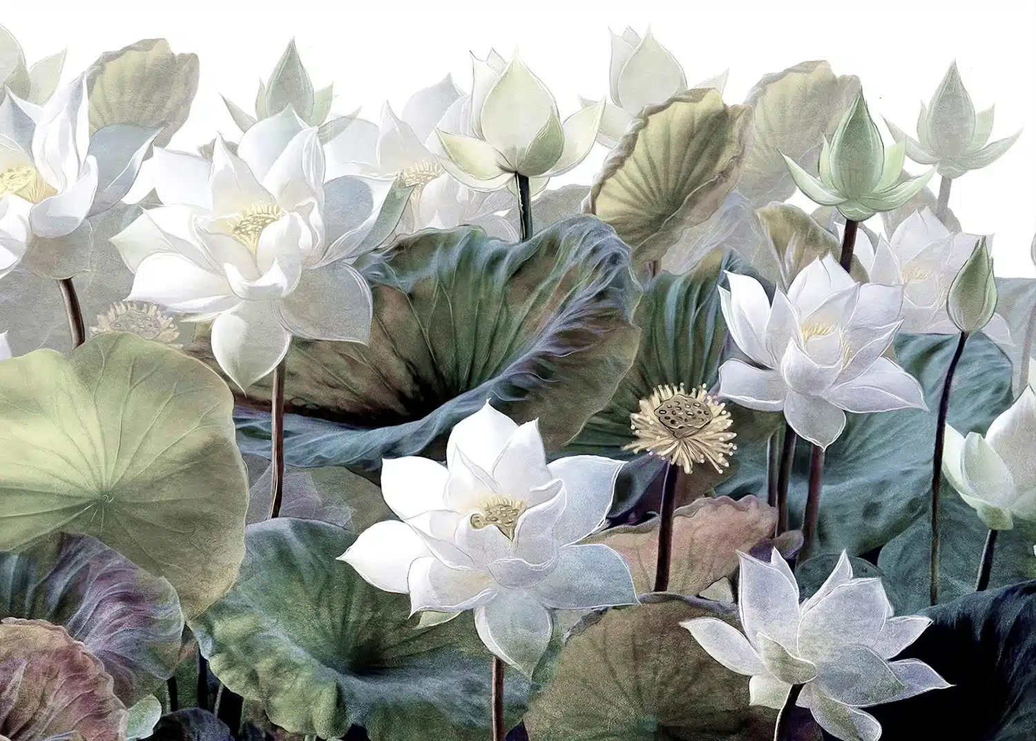 Custom Size Wall Mural EmboSSFlowers | Premium Non-Woven Wallpaper | FTNS1254