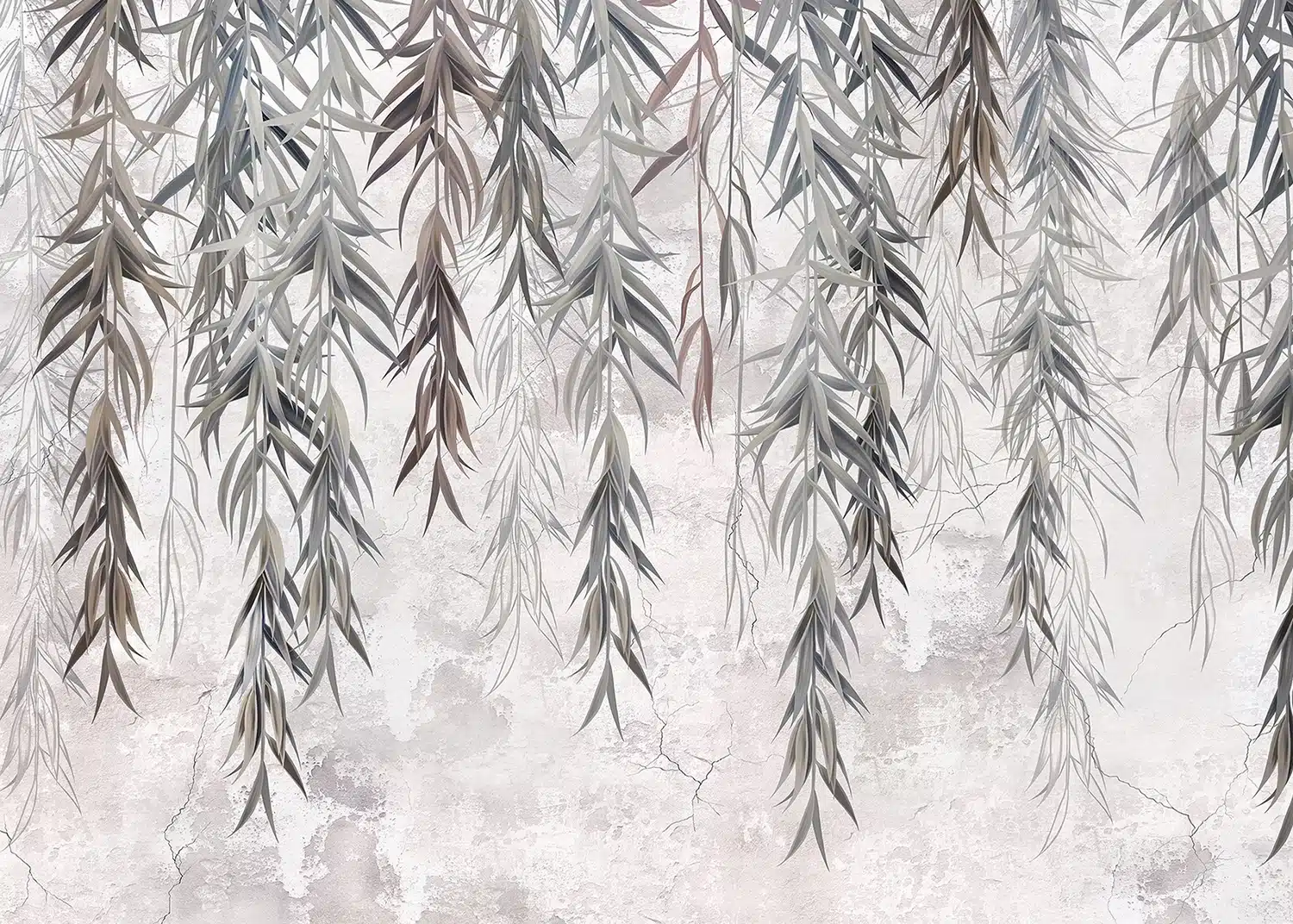 Custom Size Wall Mural Concrete Meets Nature | Premium Non-Woven Wallpaper | FTNS1255