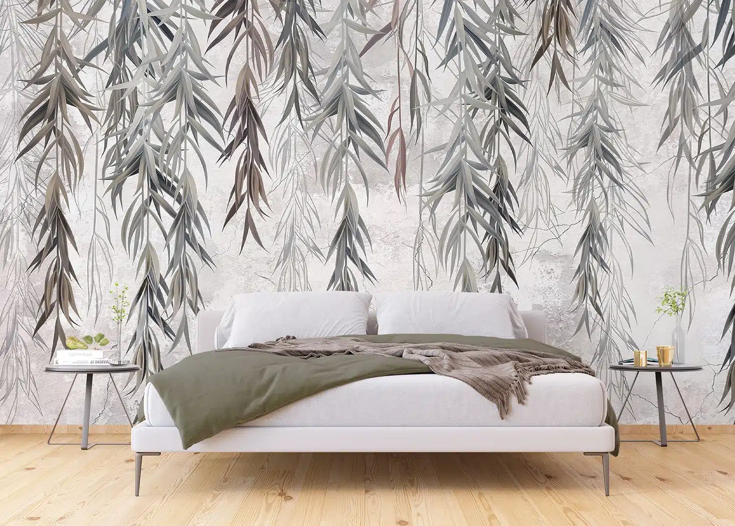 Custom Size Wall Mural Concrete Meets Nature | Premium Non-Woven Wallpaper | FTNS1255 2