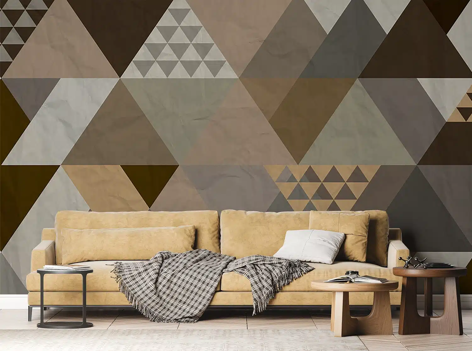 Custom Size Wall Mural Triangles | Premium Non-Woven Wallpaper | FTNS1256 3