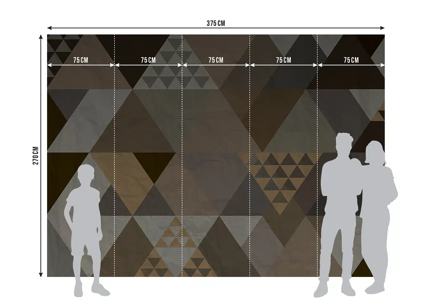 Custom Size Wall Mural Triangles | Premium Non-Woven Wallpaper | FTNS1256 7