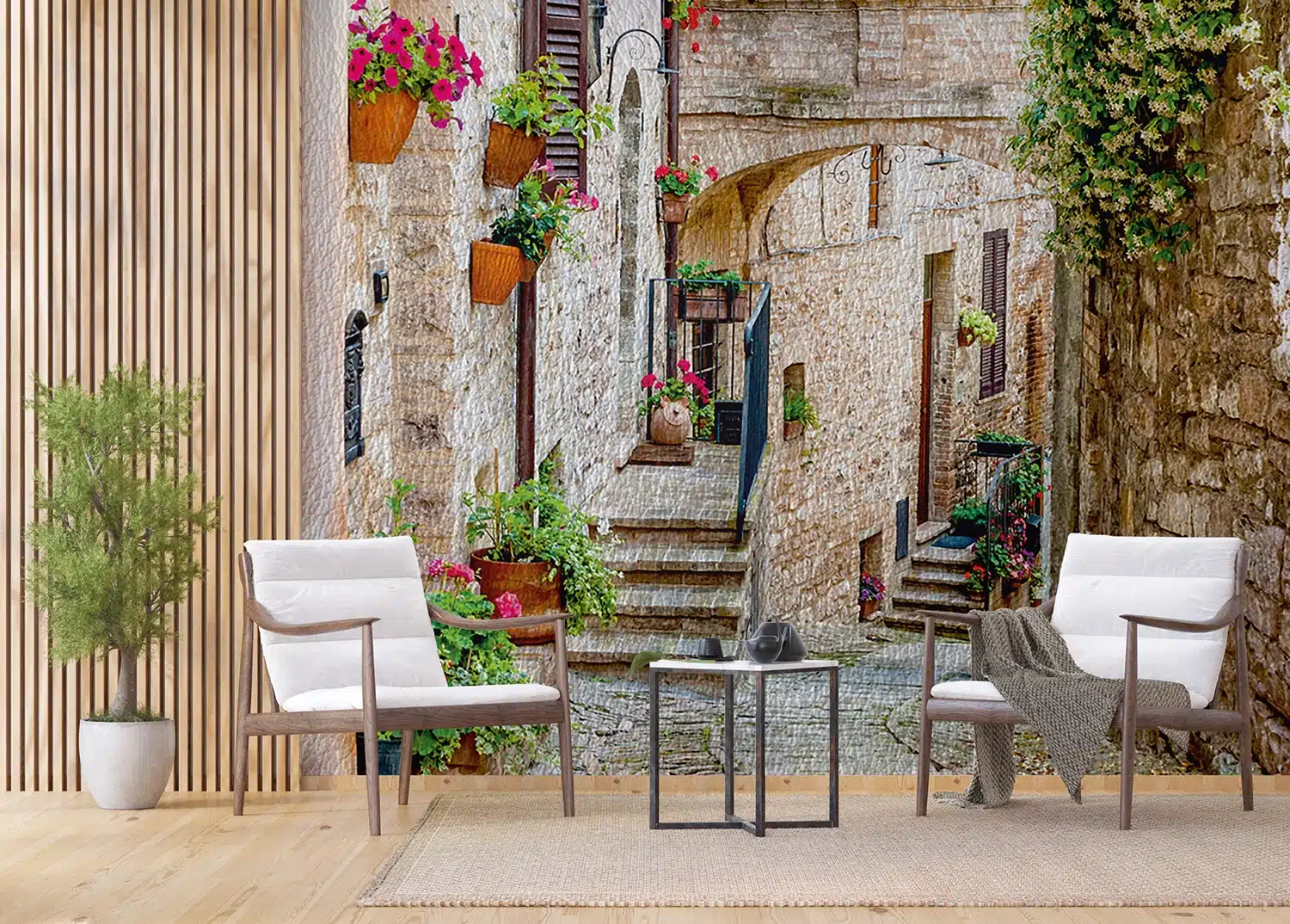 Custom Size Wall Mural Garden | Premium Non-Woven Wallpaper | FTNS1257 5