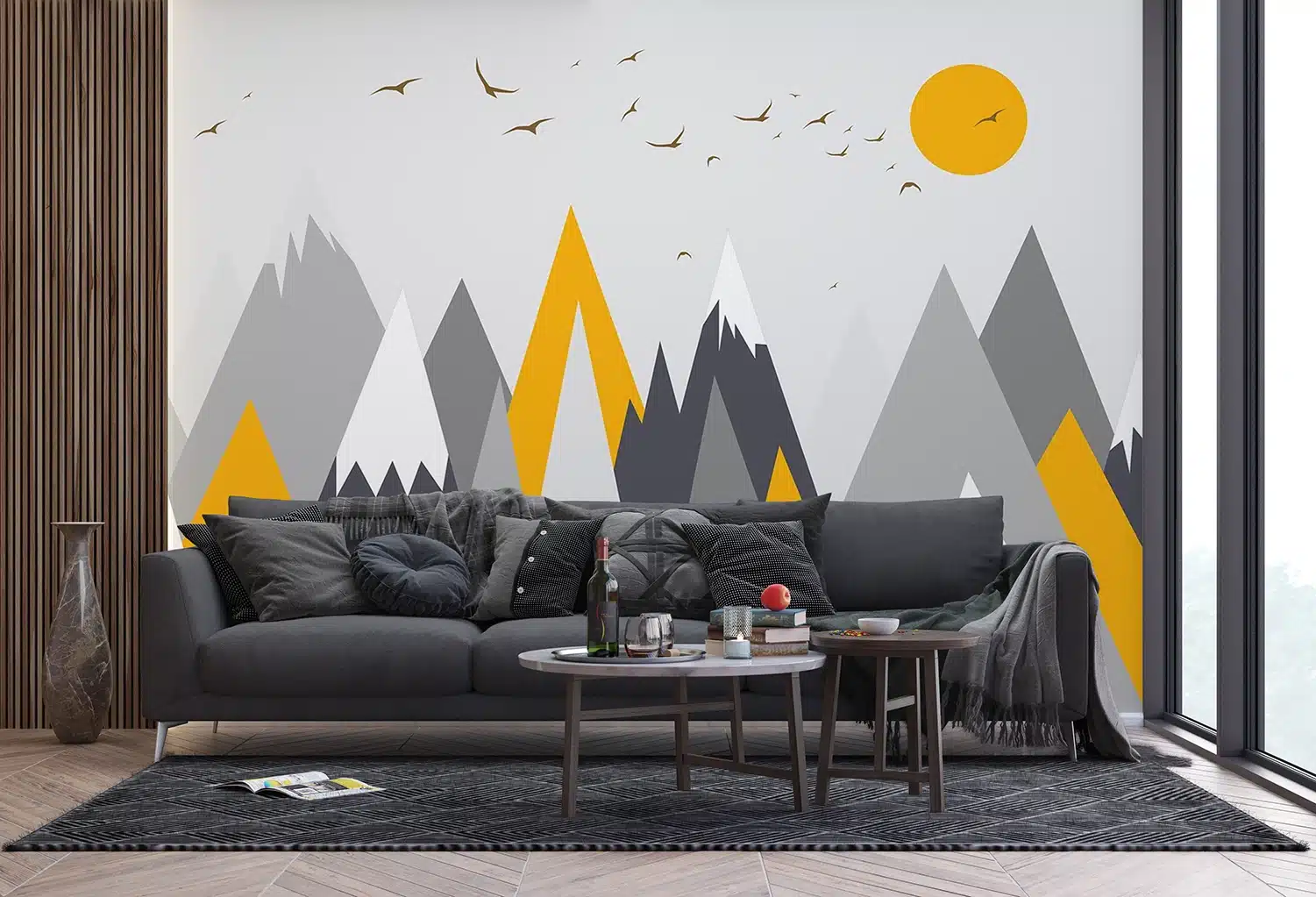 Custom Size Wall Mural Mountain Spike | Premium Non-Woven Wallpaper | FTNS1269 4
