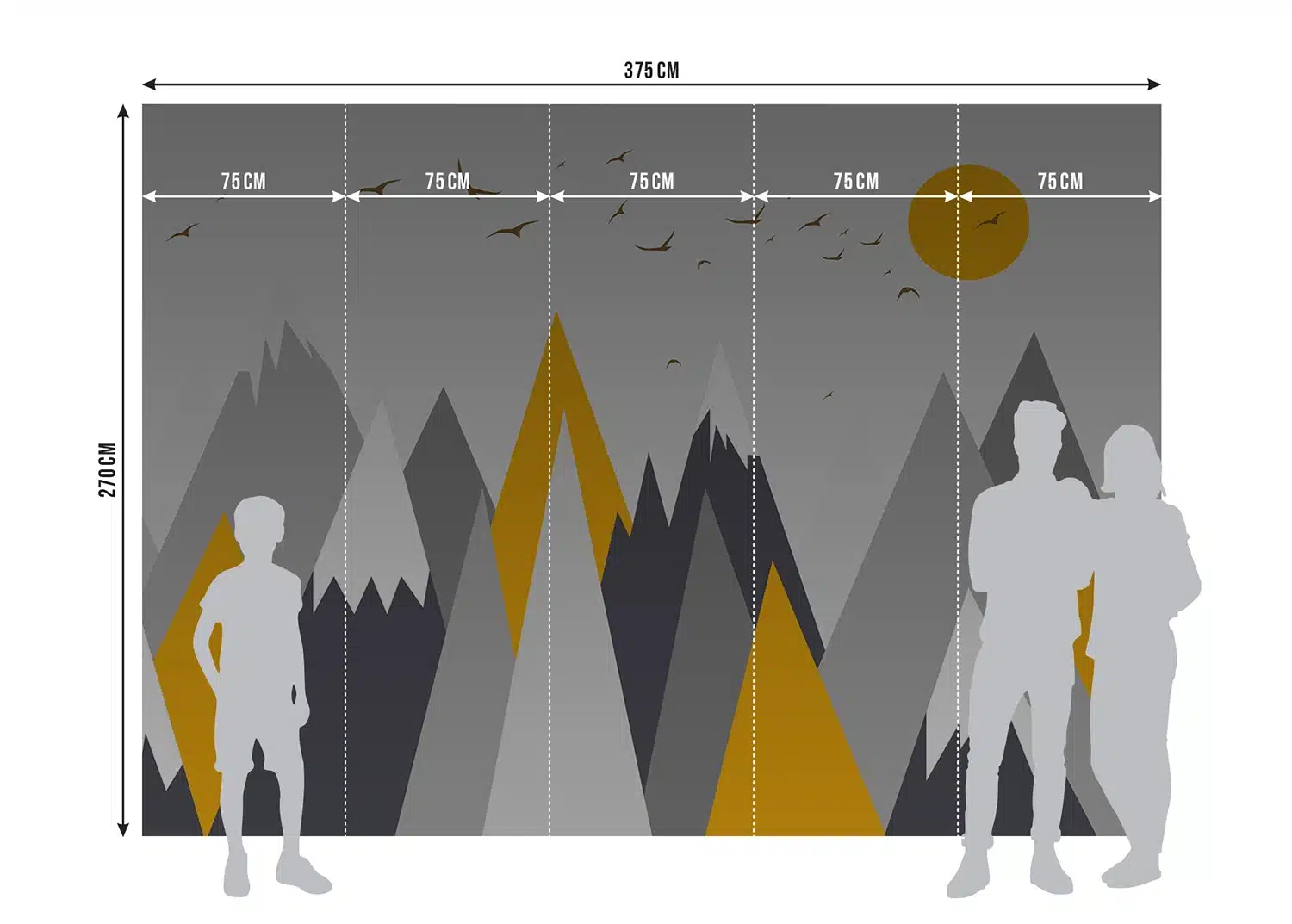 Custom Size Wall Mural Mountain Spike | Premium Non-Woven Wallpaper | FTNS1269 5