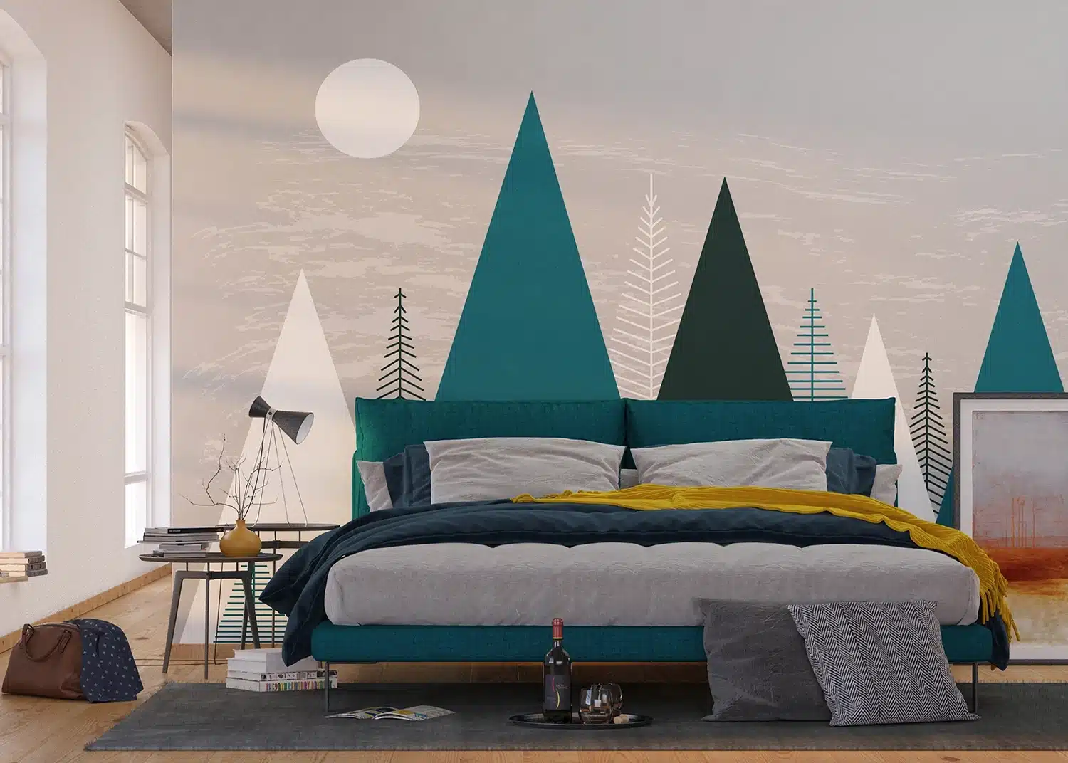 Custom Size Wall Mural Mountain Spike | Premium Non-Woven Wallpaper | FTNS1270