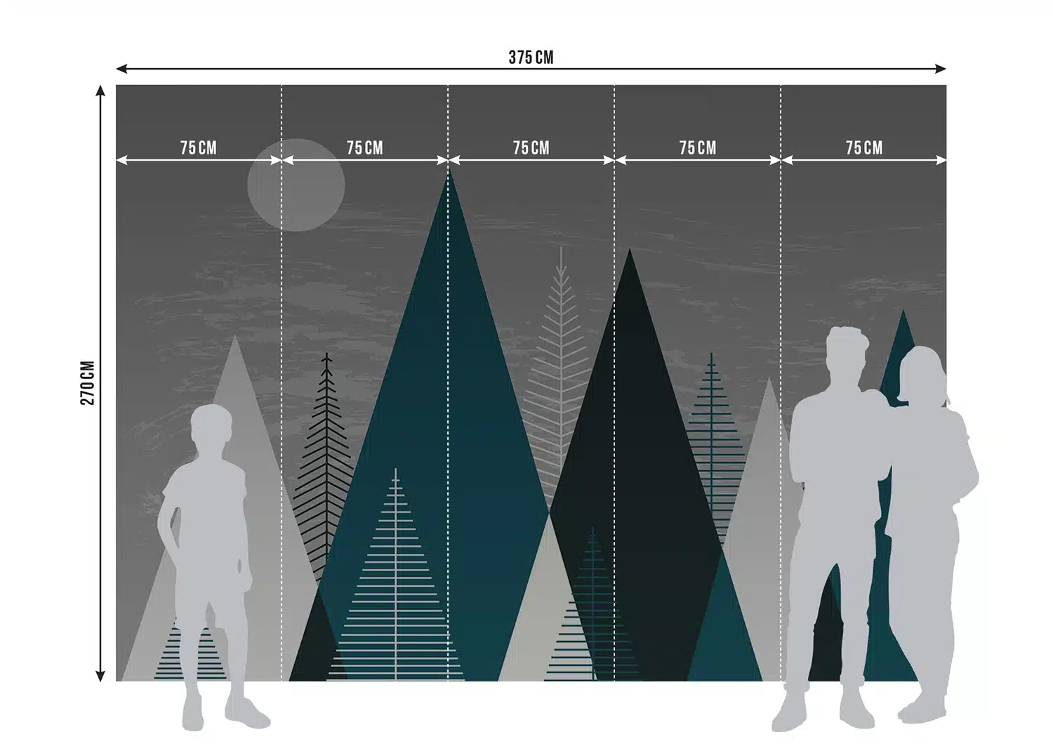Custom Size Wall Mural Mountain Spike | Premium Non-Woven Wallpaper | FTNS1270 7