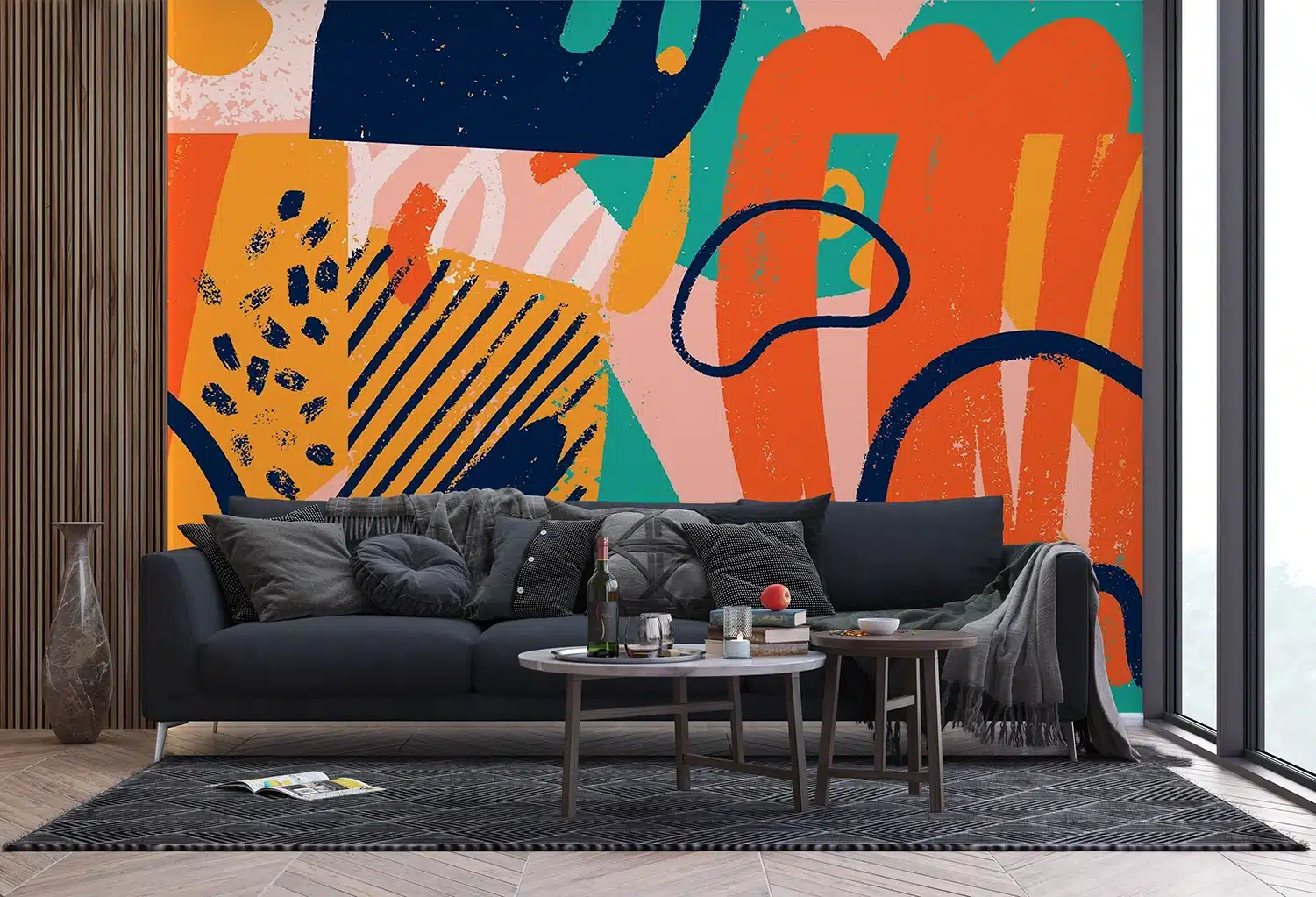 Custom Size Wall Mural Art Modern | Premium Non-Woven Wallpaper | FTNS1272 4