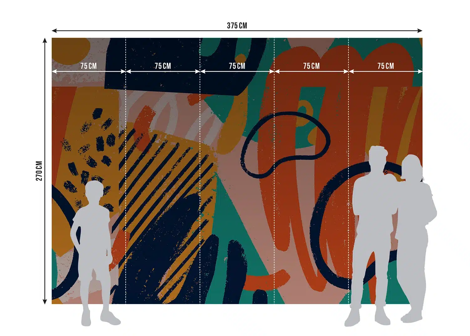Custom Size Wall Mural Art Modern | Premium Non-Woven Wallpaper | FTNS1272 7