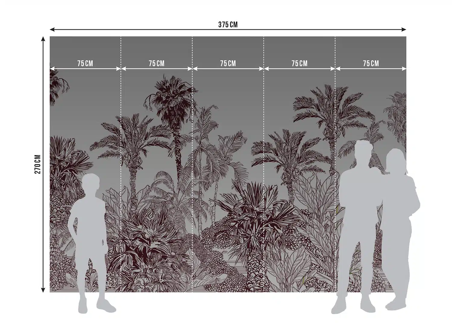 Custom Size Wall Mural In the Jungle | Premium Non-Woven Wallpaper | FTNS1273 7