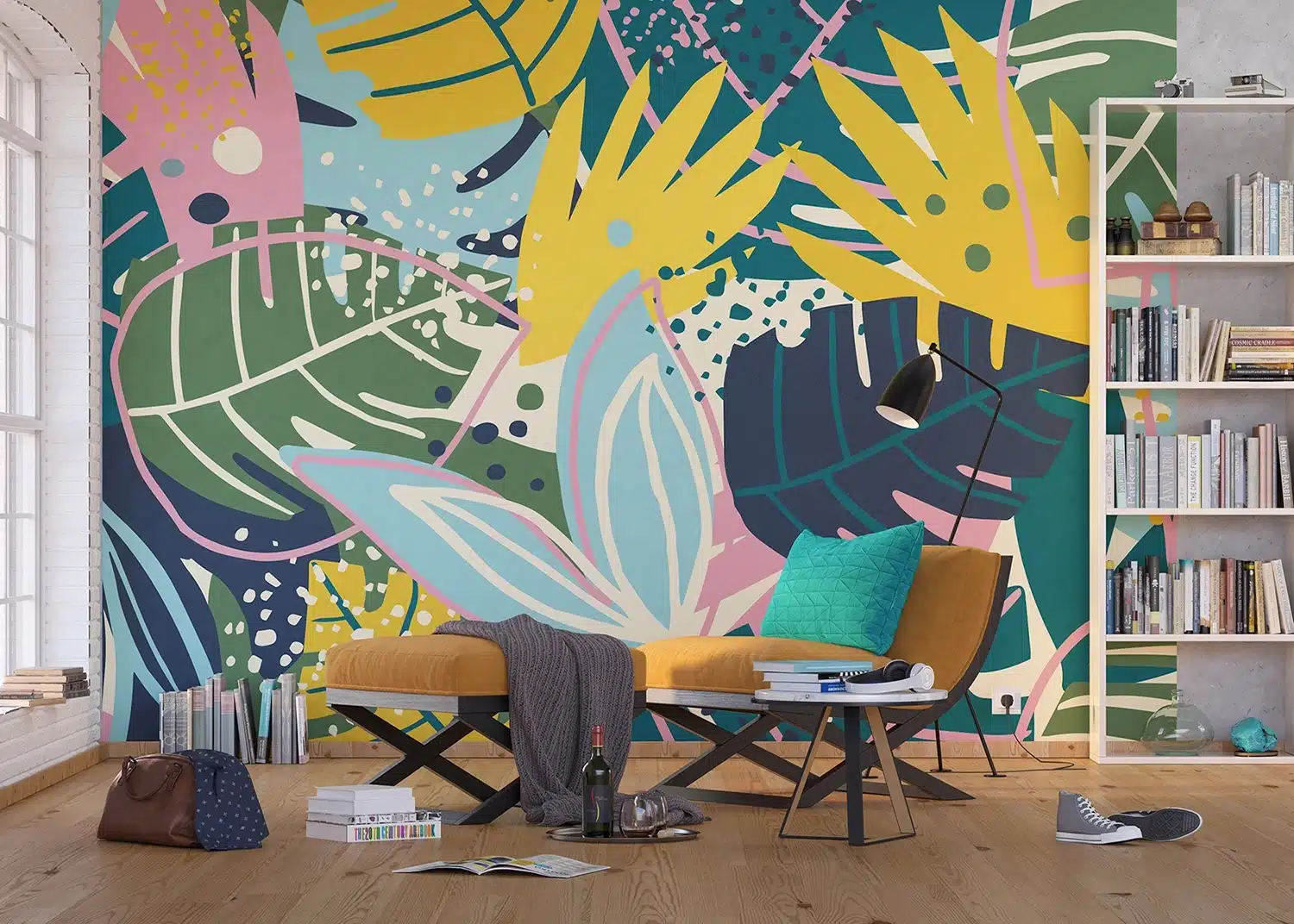 Custom Size Wall Mural Color Pop | Premium Non-Woven Wallpaper | FTNS1275