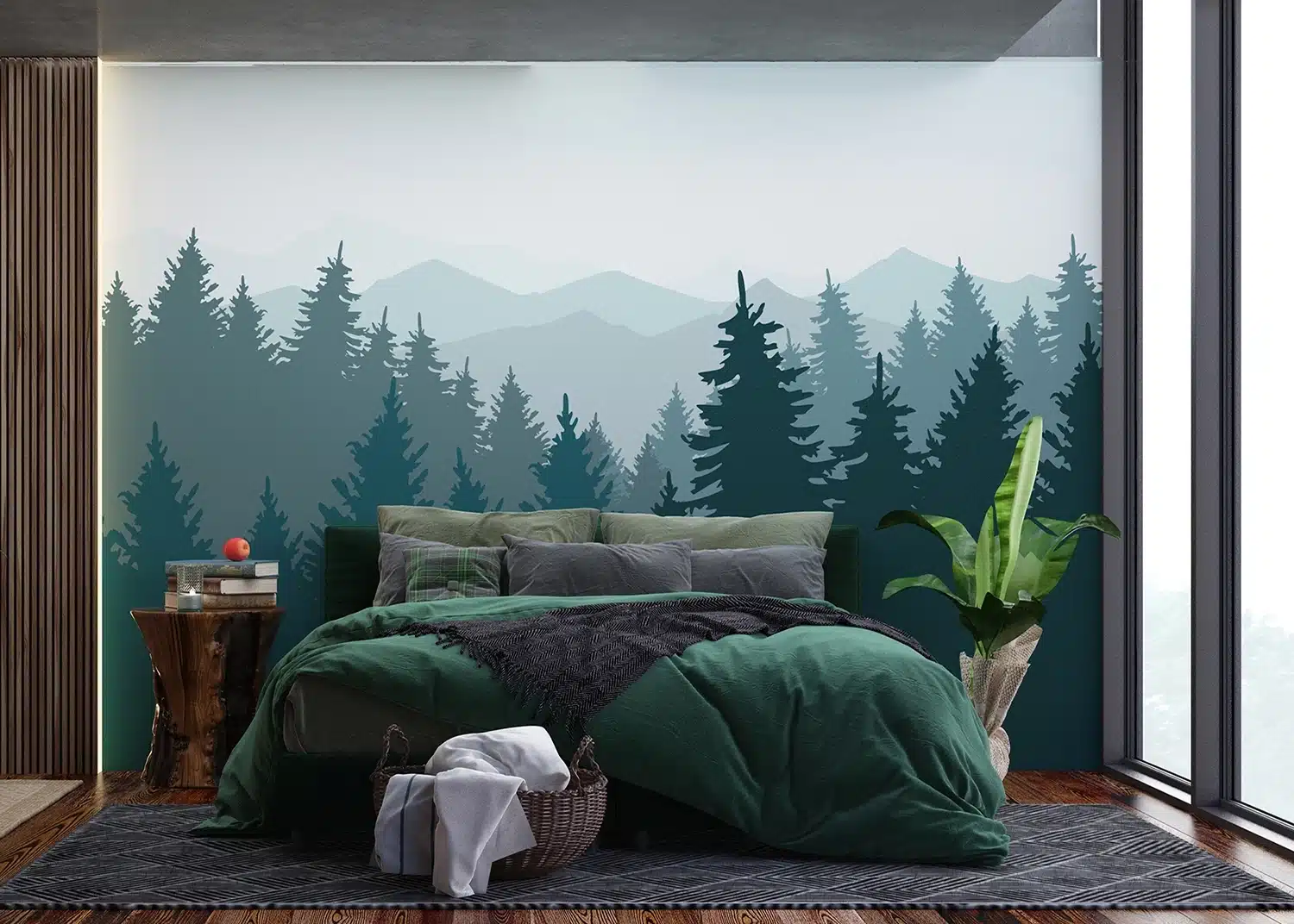 Custom Size Wall Mural Deep in the Forest | Premium Non-Woven Wallpaper | FTNS1276