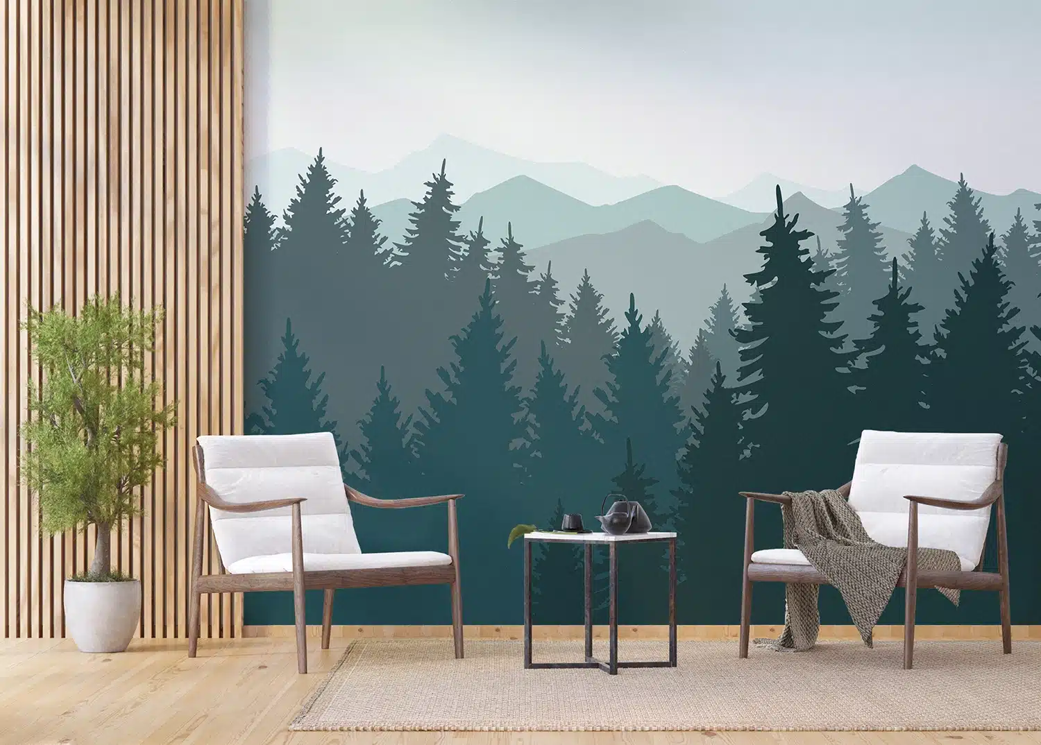 Custom Size Wall Mural Deep in the Forest | Premium Non-Woven Wallpaper | FTNS1276 2