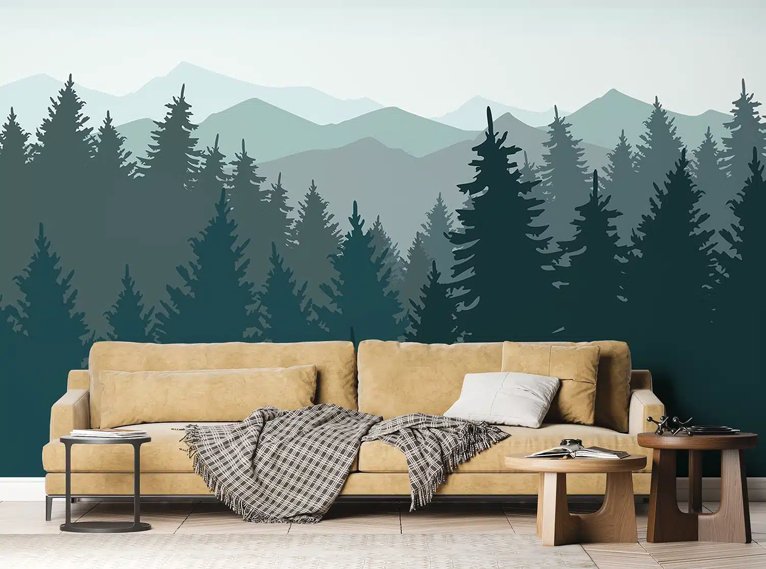 Custom Size Wall Mural Deep in the Forest | Premium Non-Woven Wallpaper | FTNS1276 4