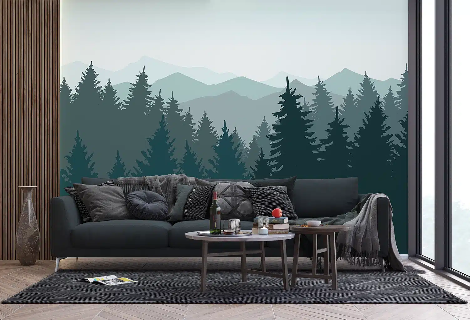 Custom Size Wall Mural Deep in the Forest | Premium Non-Woven Wallpaper | FTNS1276 5