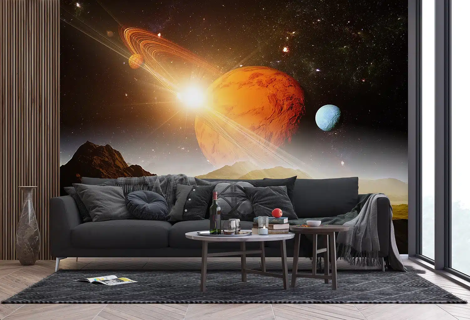 Custom Size Wall Mural Saturn Dream | Premium Non-Woven Wallpaper | FTNS1283