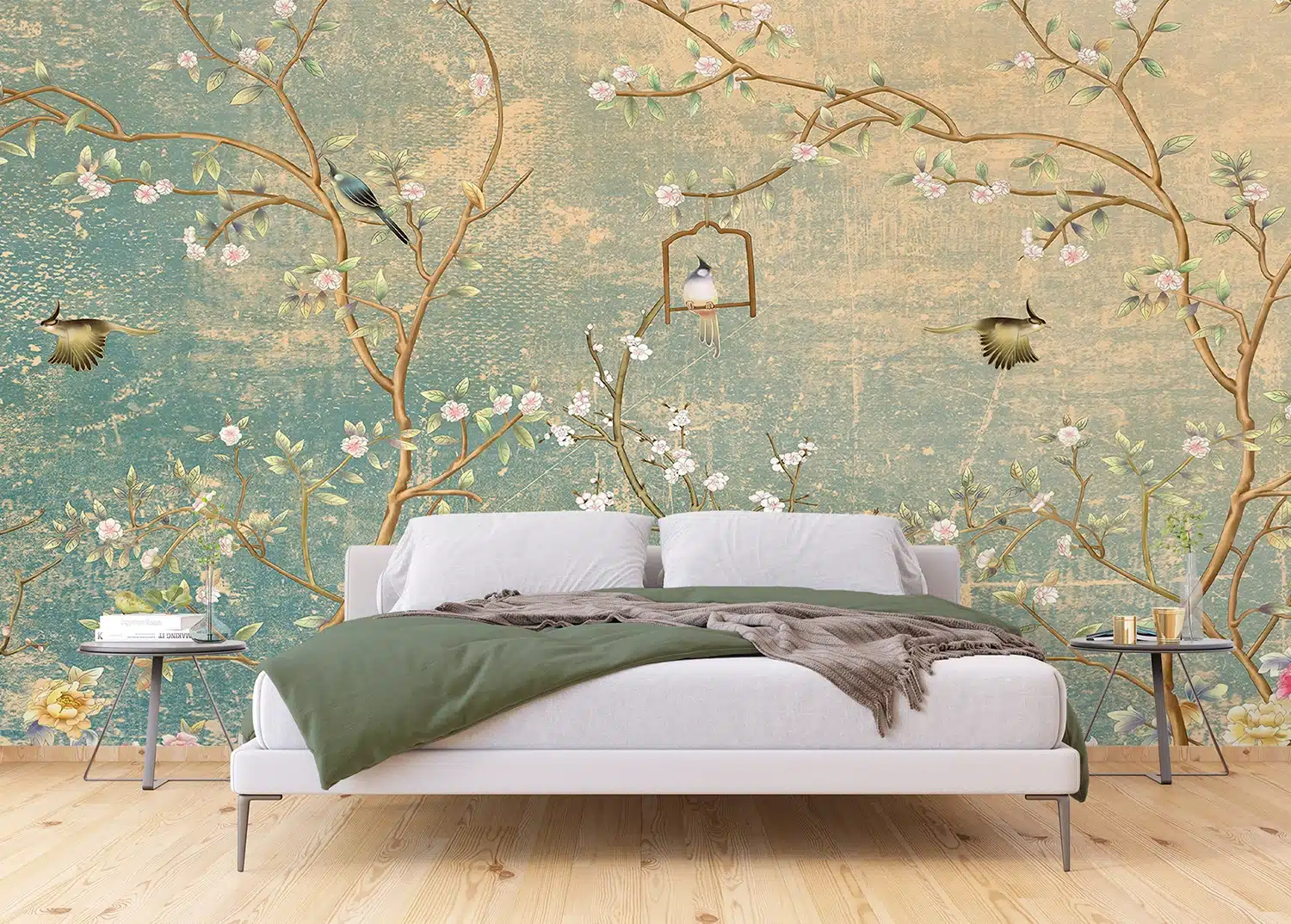 Custom Size Wall Mural Vintage Garden | Premium Non-Woven Wallpaper | FTNS1286 2