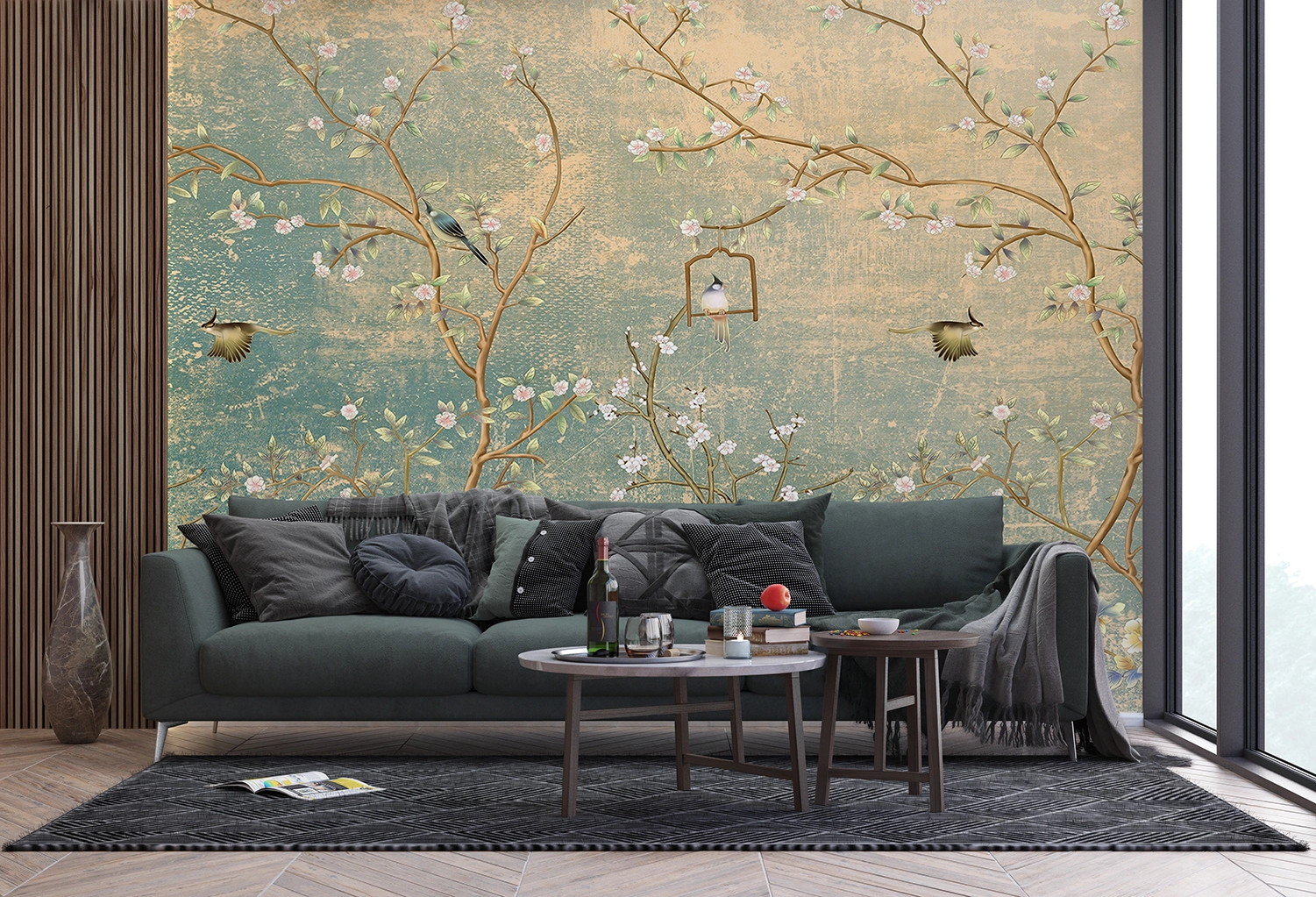 Custom Size Wall Mural Vintage Garden | Premium Non-Woven Wallpaper | FTNS1286 3