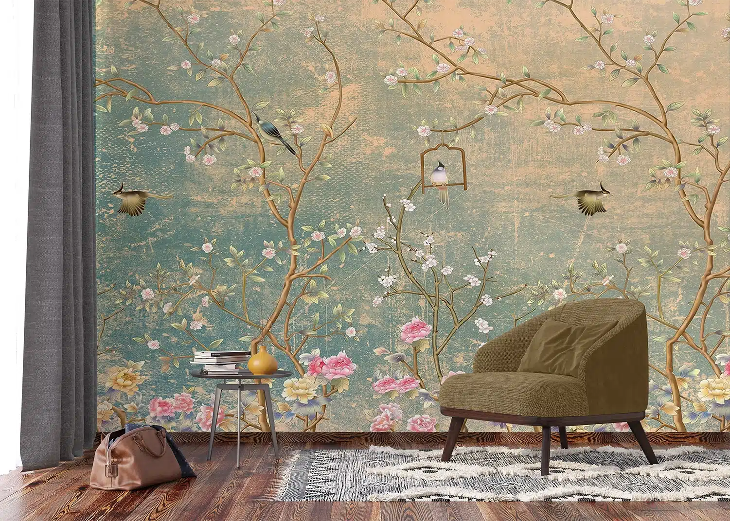 Custom Size Wall Mural Vintage Garden | Premium Non-Woven Wallpaper | FTNS1286 4
