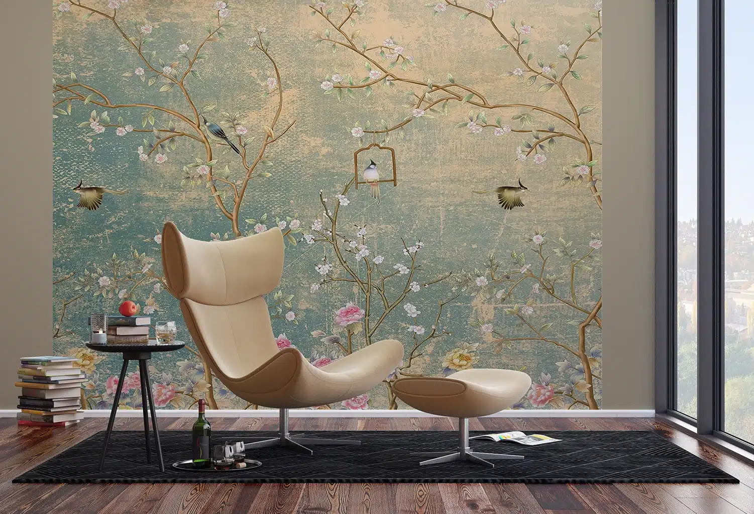 Custom Size Wall Mural Vintage Garden | Premium Non-Woven Wallpaper | FTNS1286 5