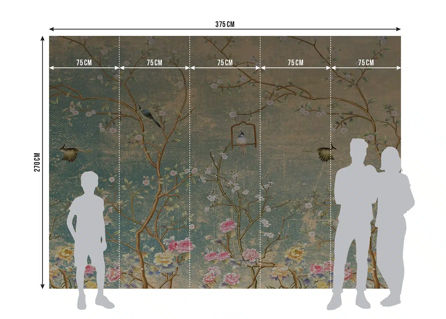 Custom Size Wall Mural Vintage Garden | Premium Non-Woven Wallpaper | FTNS1286 7