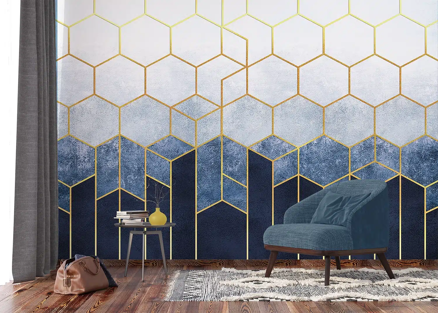 Custom Size Wall Mural Geometric Abstraction | Premium Non-Woven Wallpaper | FTNS1287