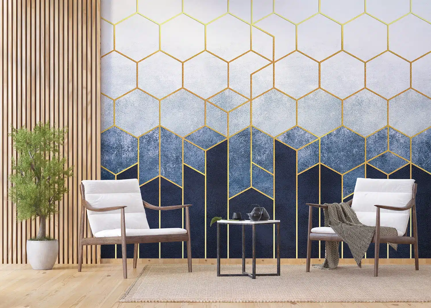 Custom Size Wall Mural Geometric Abstraction | Premium Non-Woven Wallpaper | FTNS1287 2