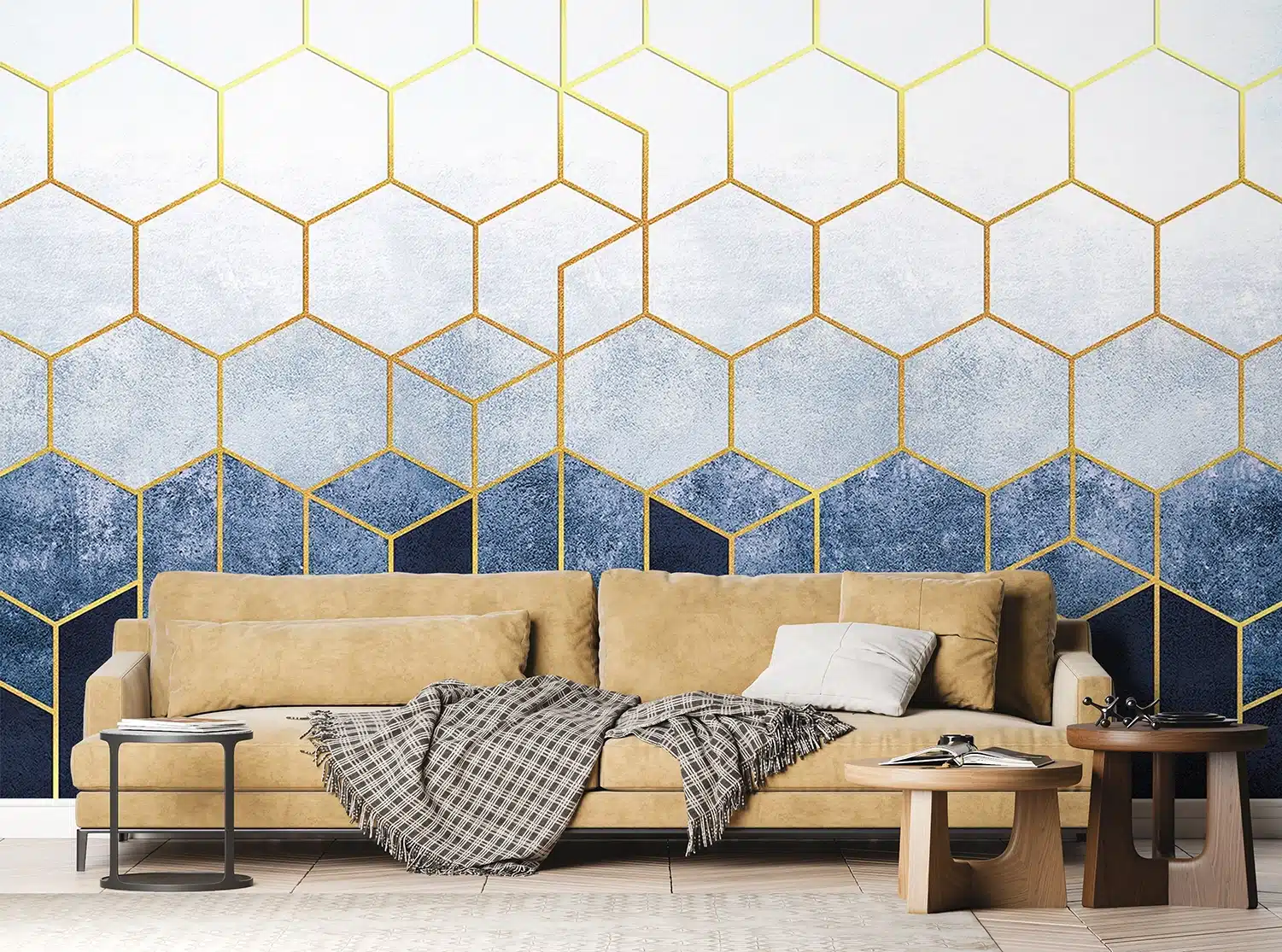 Custom Size Wall Mural Geometric Abstraction | Premium Non-Woven Wallpaper | FTNS1287 4