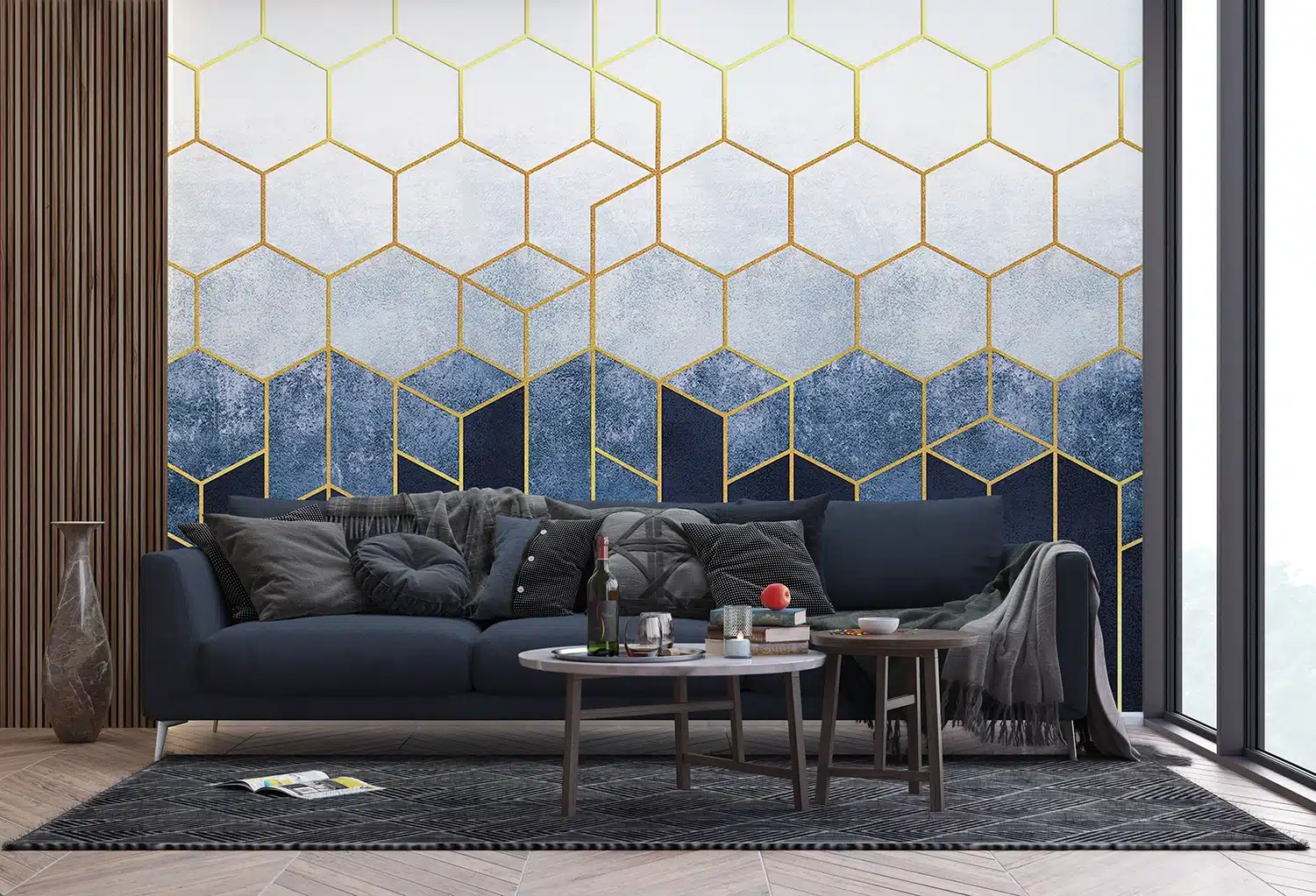 Custom Size Wall Mural Geometric Abstraction | Premium Non-Woven Wallpaper | FTNS1287 5
