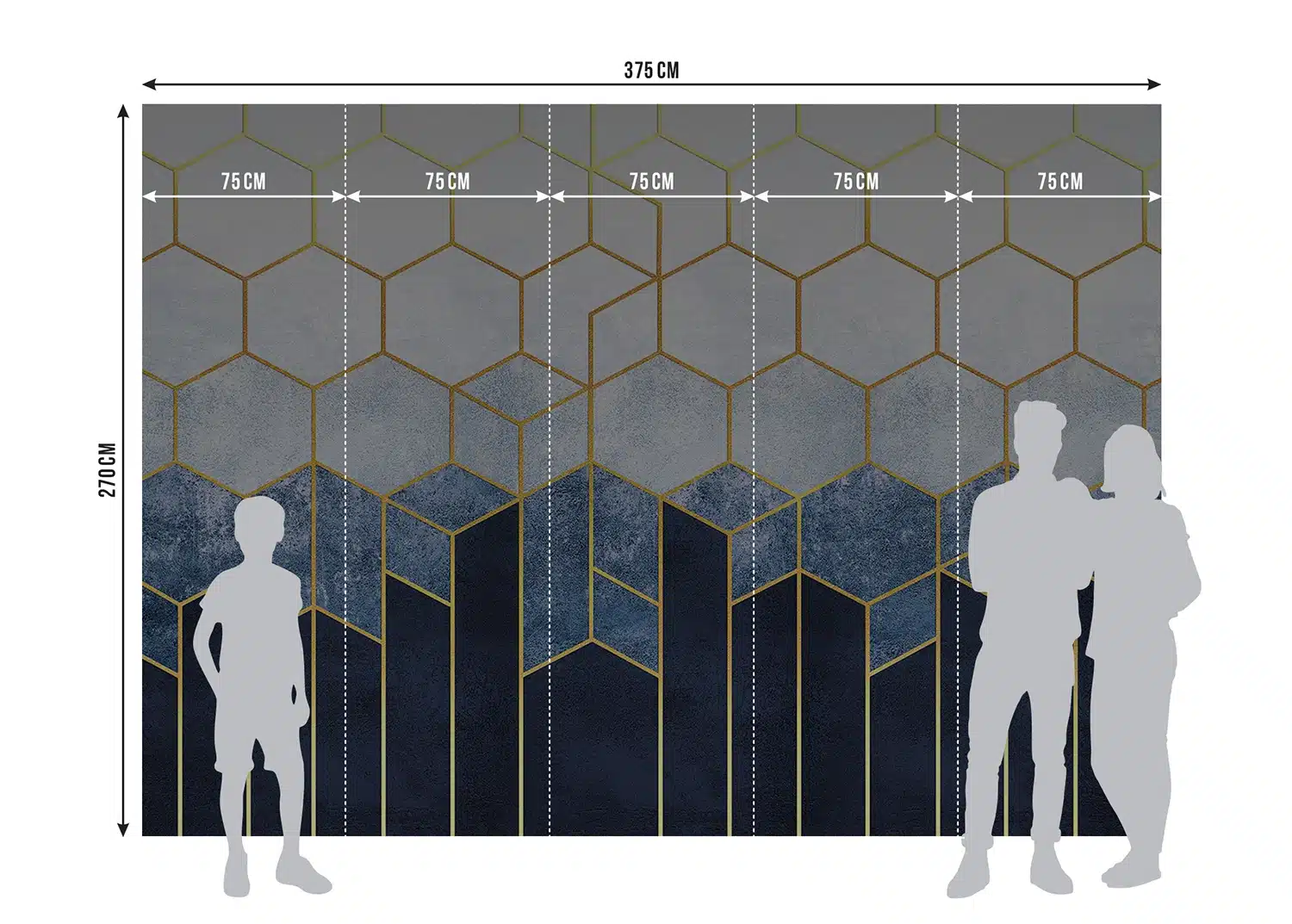 Custom Size Wall Mural Geometric Abstraction | Premium Non-Woven Wallpaper | FTNS1287 6