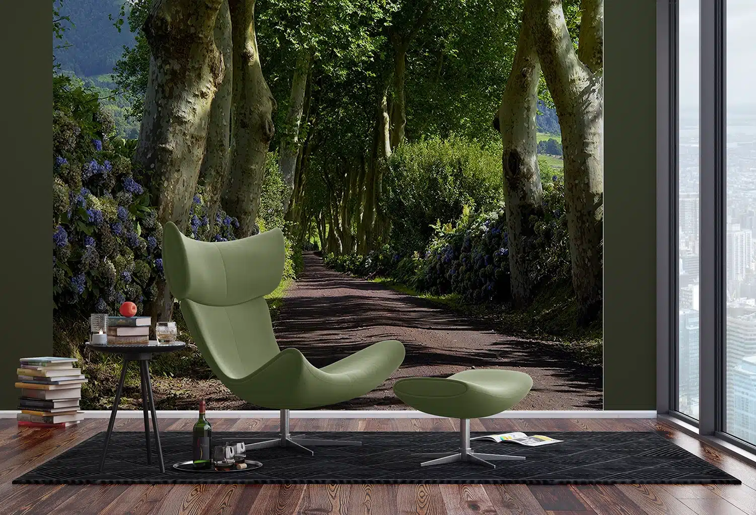 Custom Size Wall Mural Alley | Premium Non-Woven Wallpaper | FTNS2449