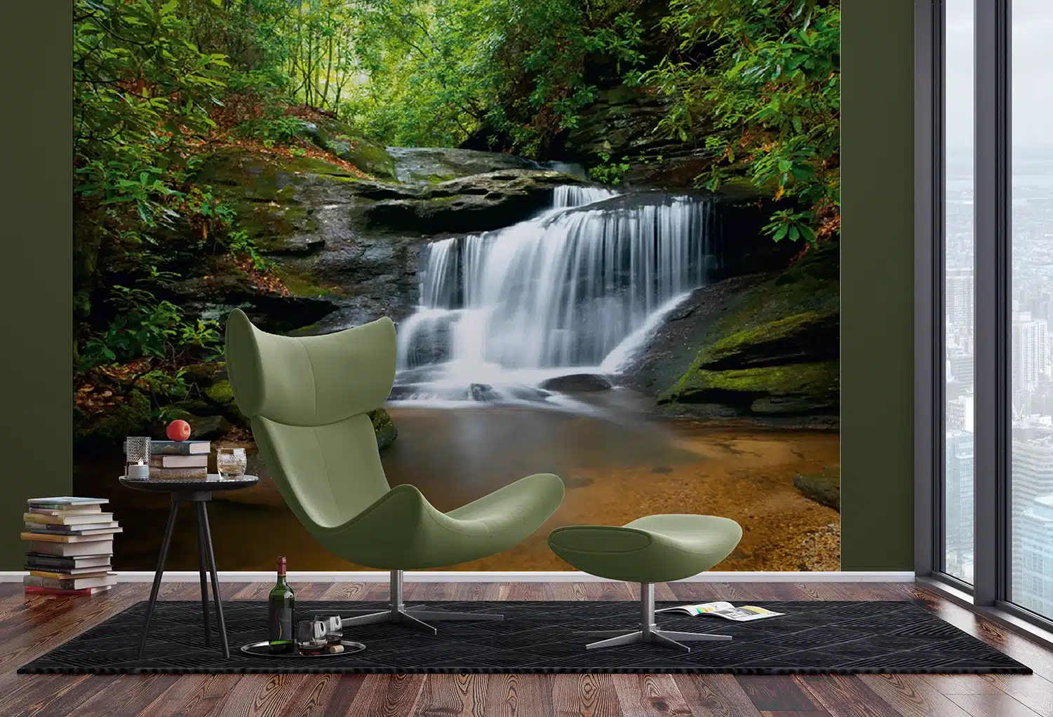 Custom Size Wall Mural Waterfall | Premium Non-Woven Wallpaper | FTNS2450 4