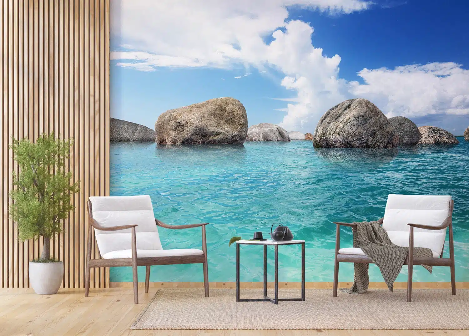Custom Size Wall Mural Sea | Premium Non-Woven Wallpaper | FTNS2452 2