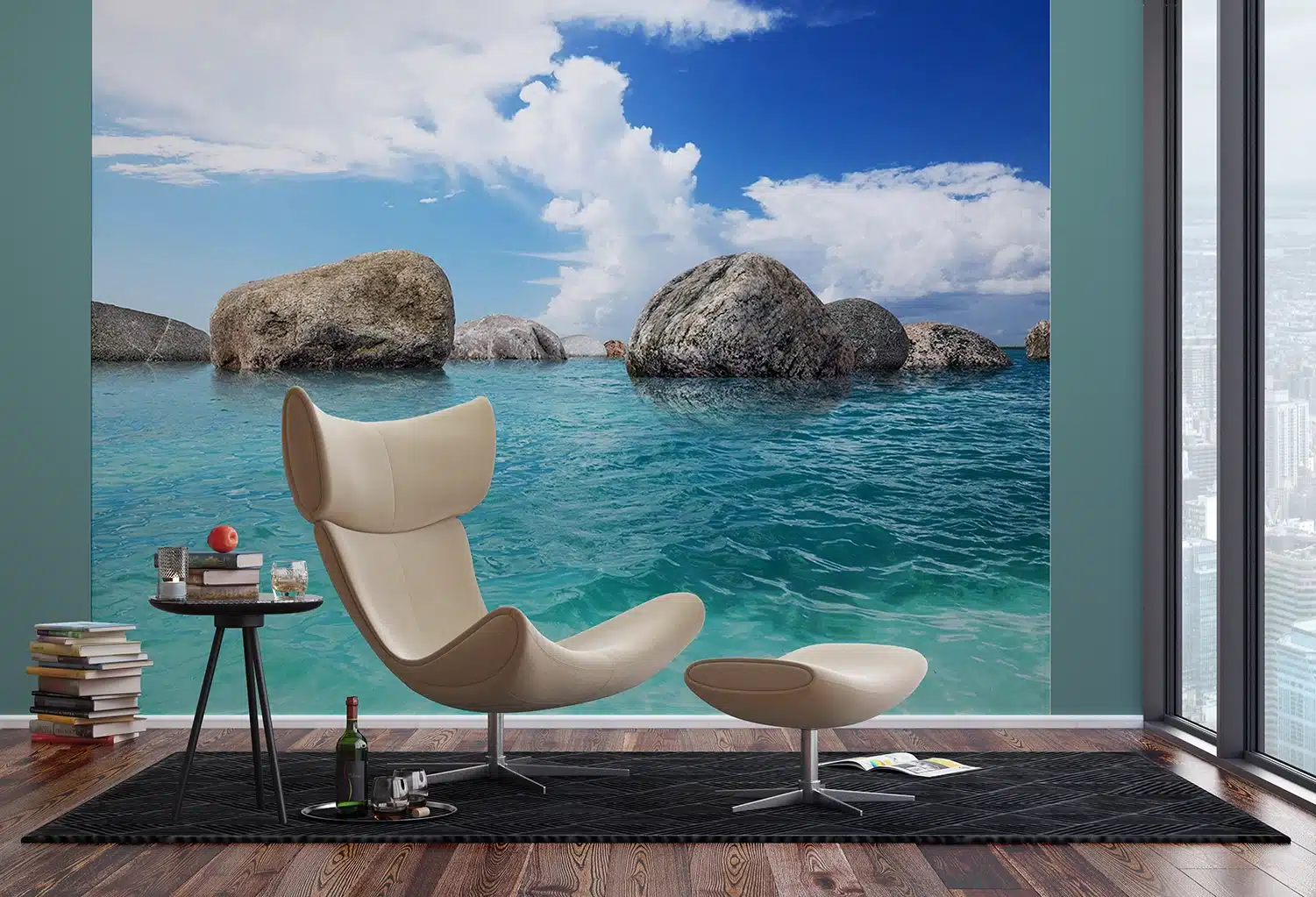 Custom Size Wall Mural Sea | Premium Non-Woven Wallpaper | FTNS2452 6