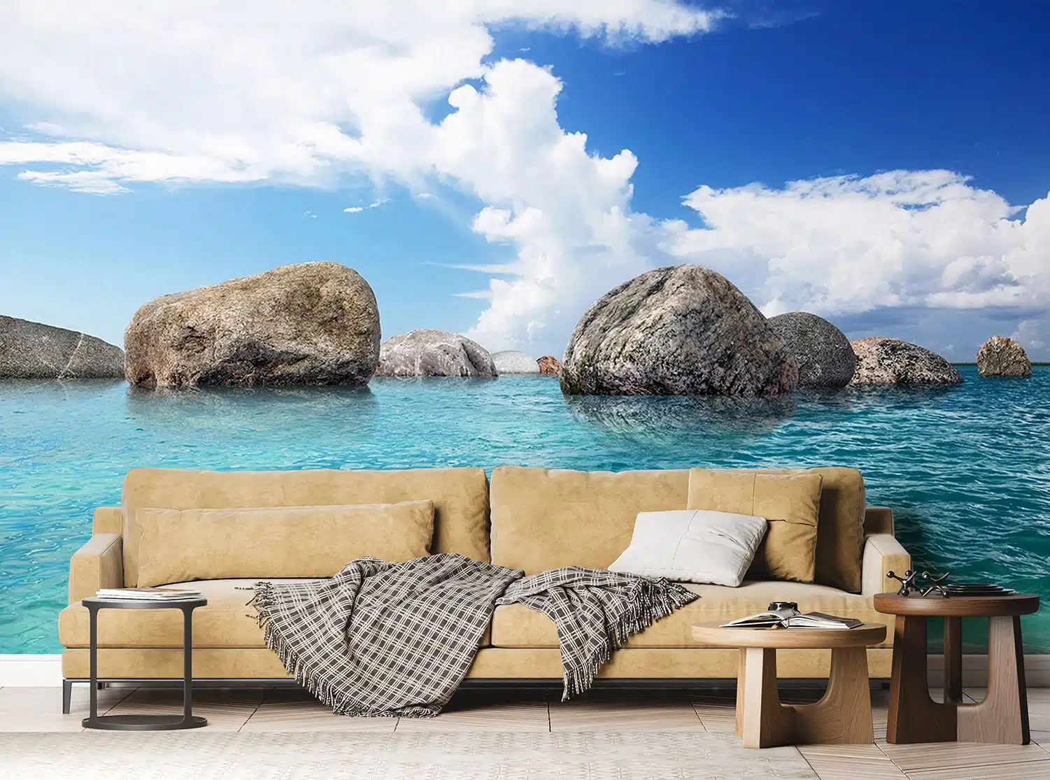 Custom Size Wall Mural Sea | Premium Non-Woven Wallpaper | FTNS2452 4