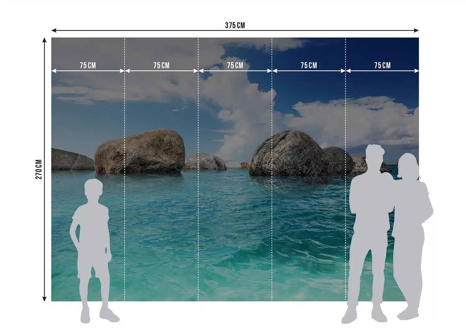 Custom Size Wall Mural Sea | Premium Non-Woven Wallpaper | FTNS2452 7