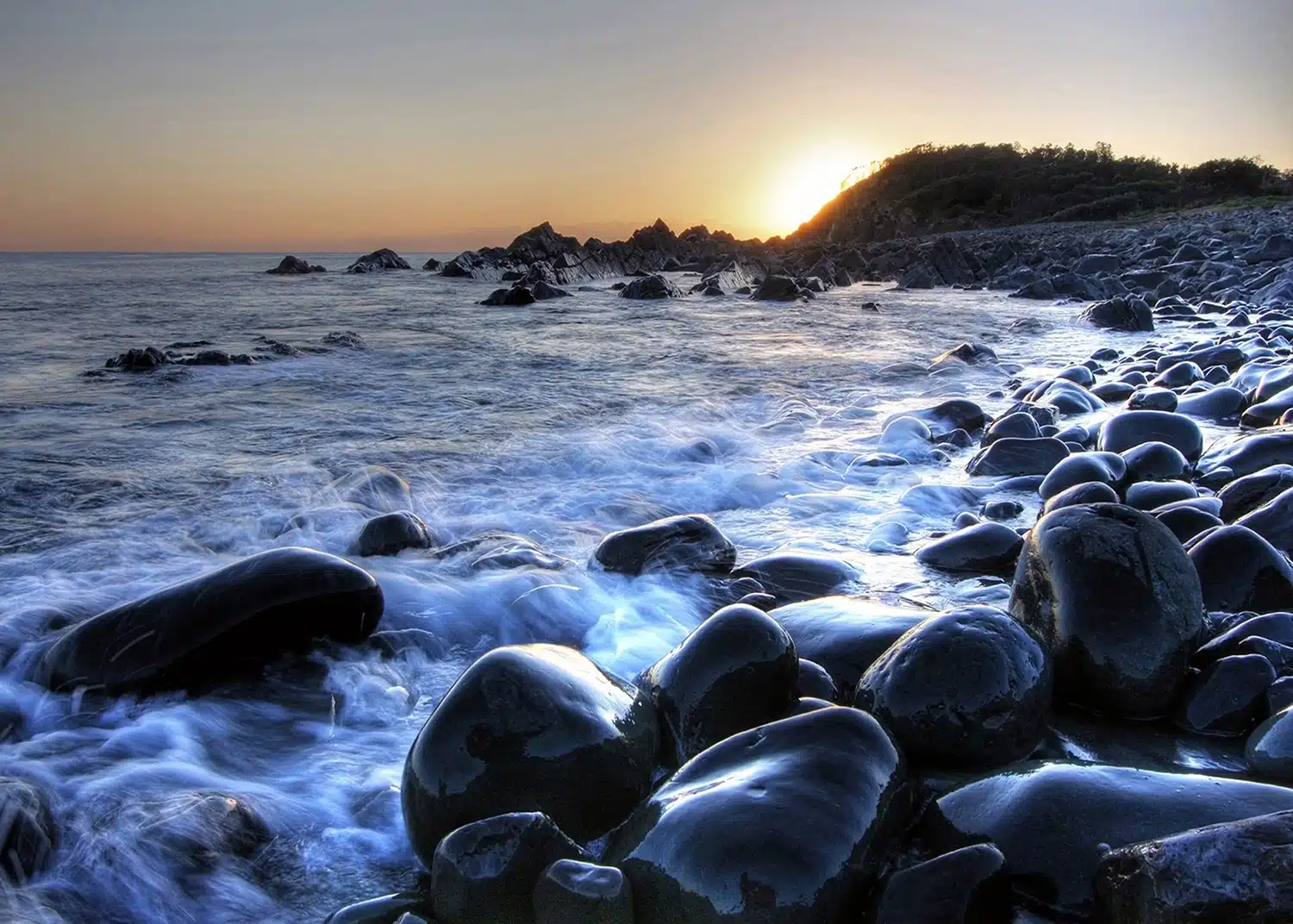 Custom Size Wall Mural Sea Sunset | Premium Non-Woven Wallpaper | FTNS2453