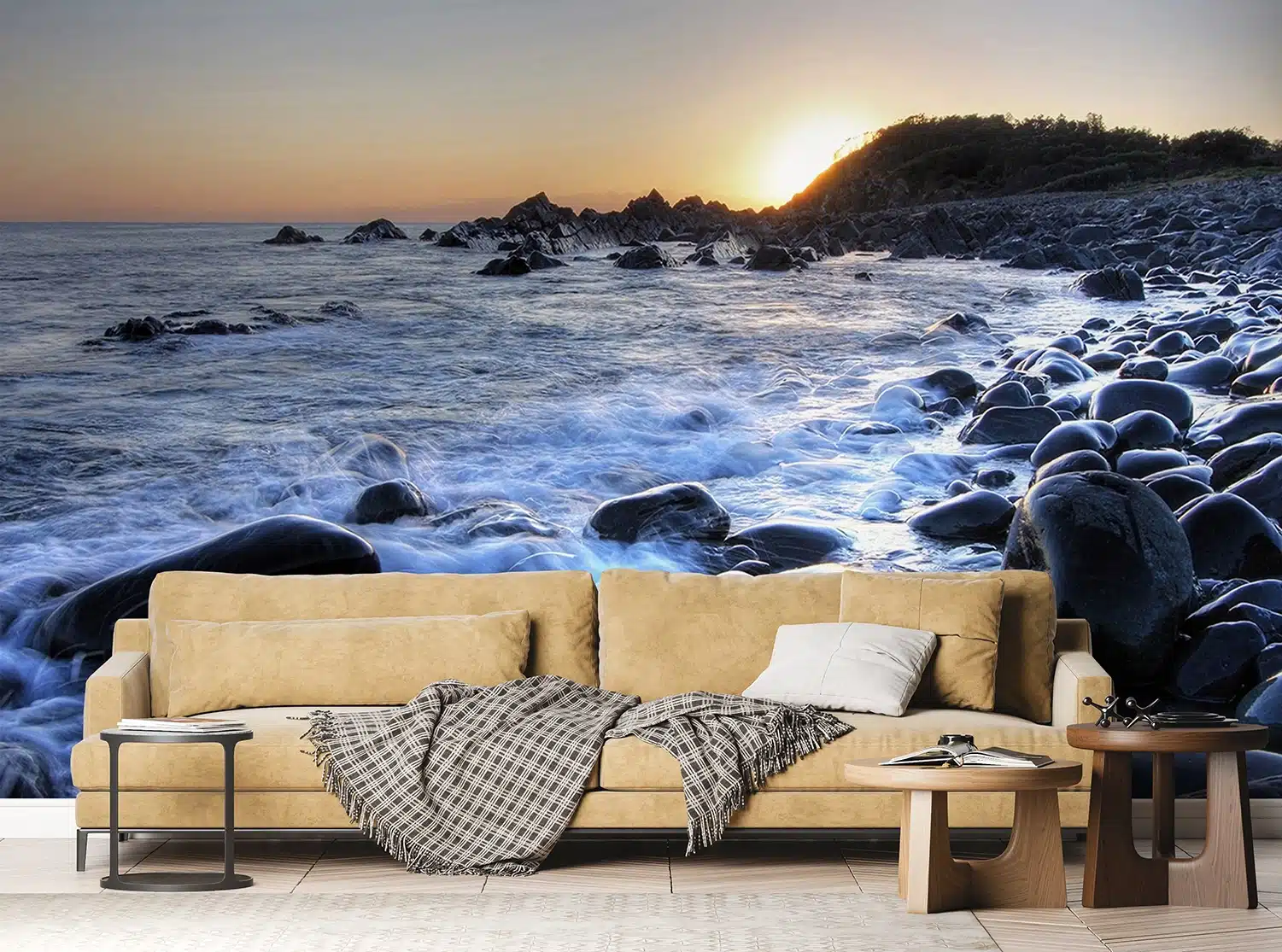 Custom Size Wall Mural Sea Sunset | Premium Non-Woven Wallpaper | FTNS2453 2