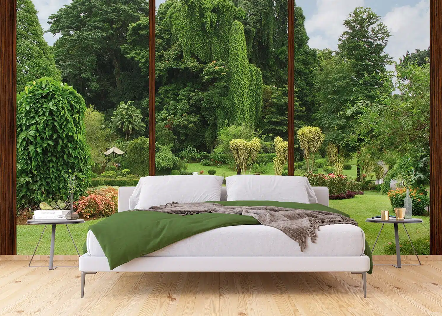 Custom Size Wall Mural Window to Garden | Premium Non-Woven Wallpaper | FTNS2456 2