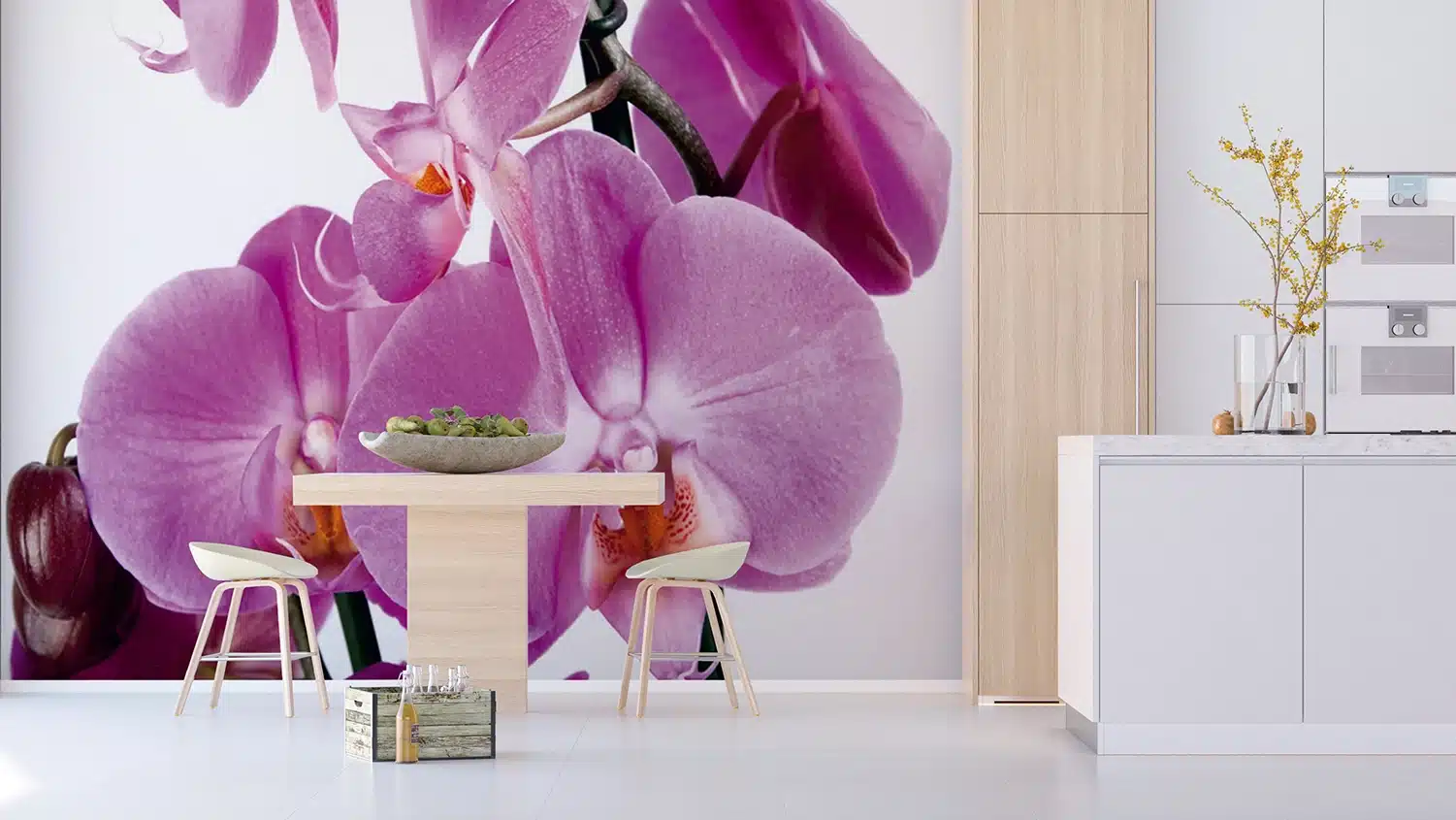 Custom Size Wall Mural Violet Orchid | Premium Non-Woven Wallpaper | FTNS2459 3