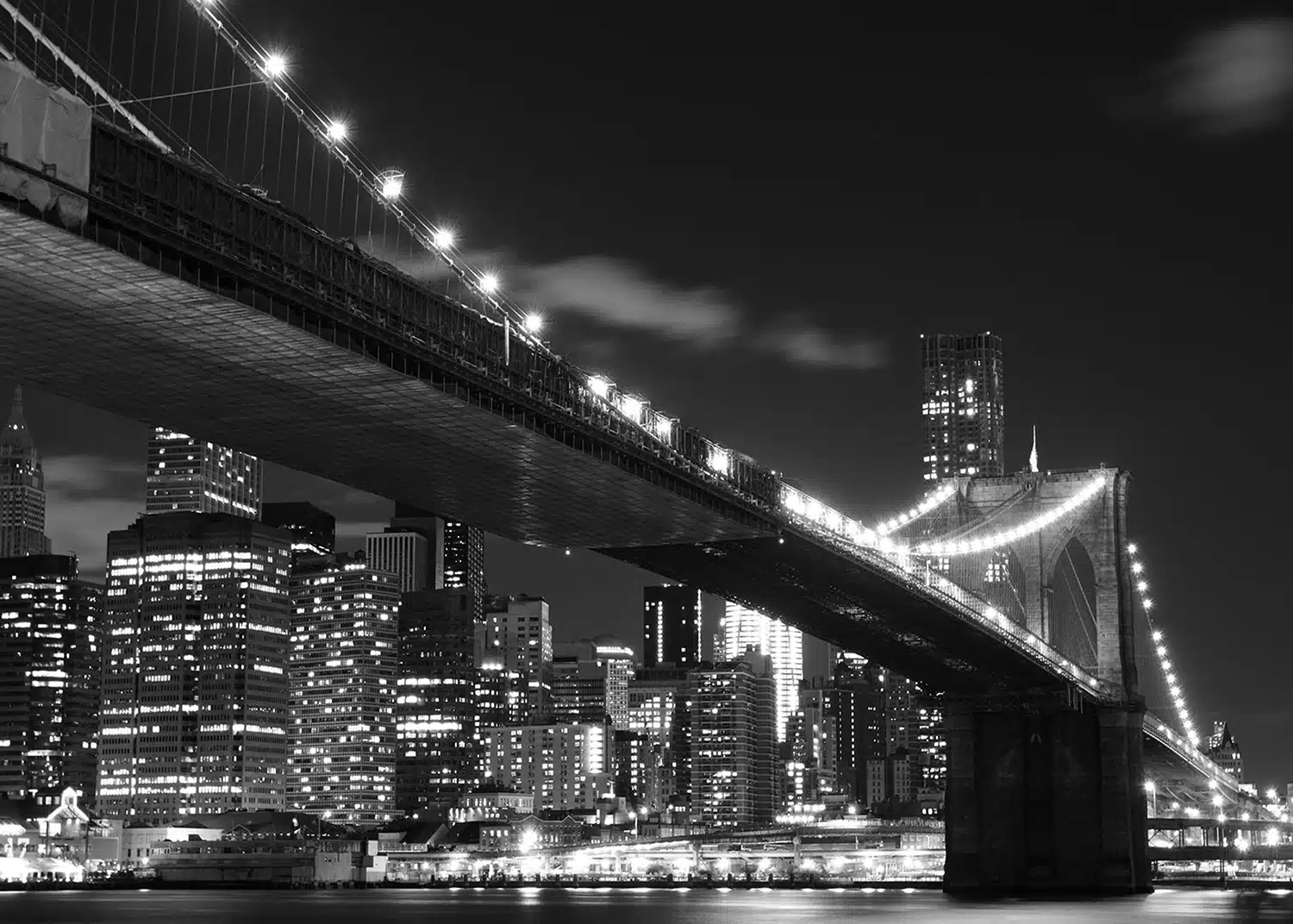 Custom Size Wall Mural Brooklyn Bridge | Premium Non-Woven Wallpaper | FTNS2469