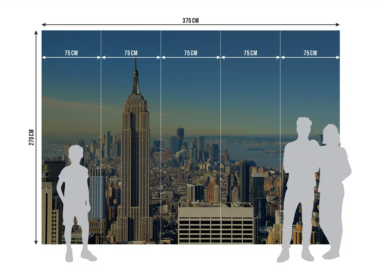 Custom Size Wall Mural New YorK| Premium Non-Woven Wallpaper | FTNS2471 5