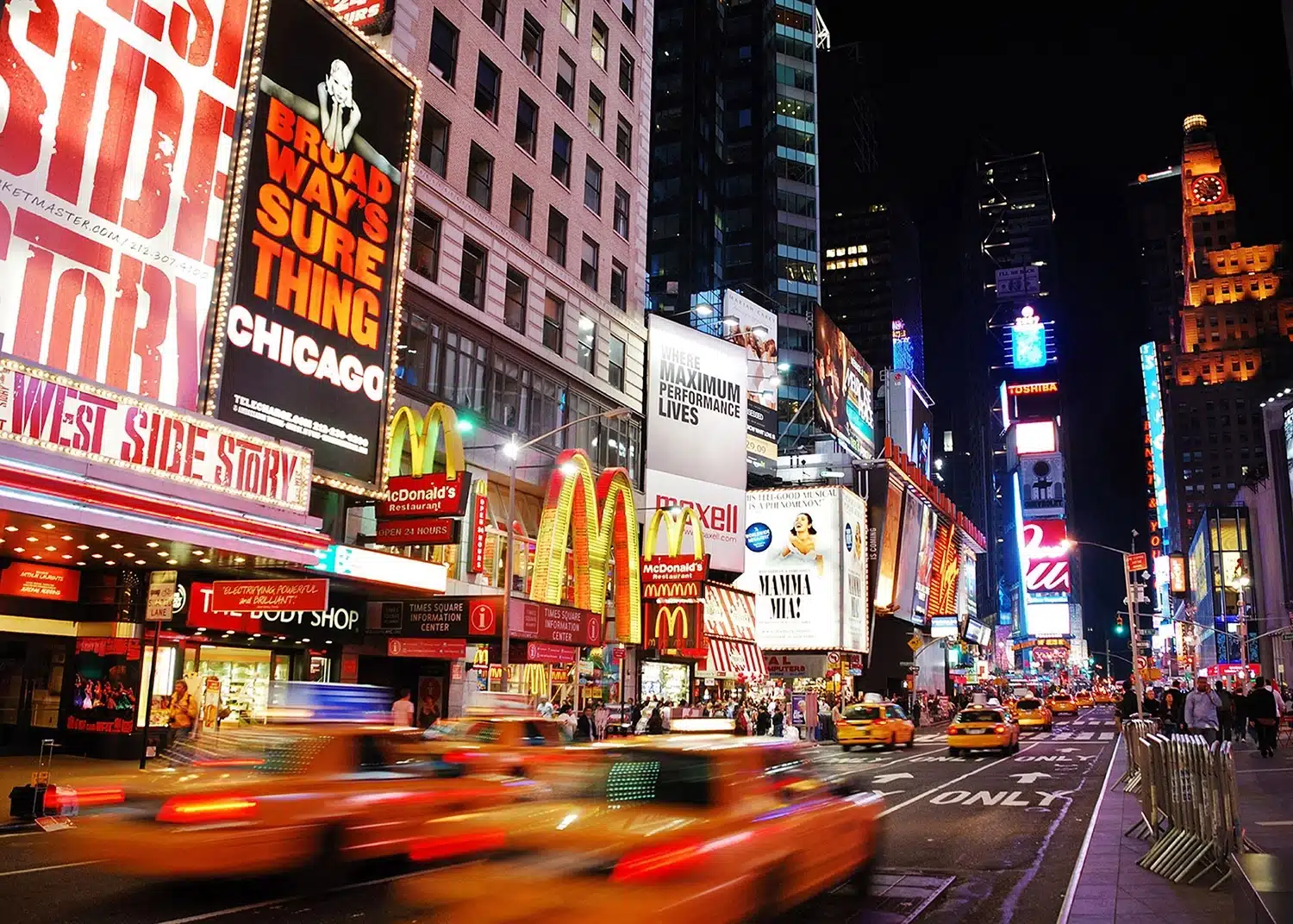 Custom Size Wall Mural Broadway | Premium Non-Woven Wallpaper | FTNS2473