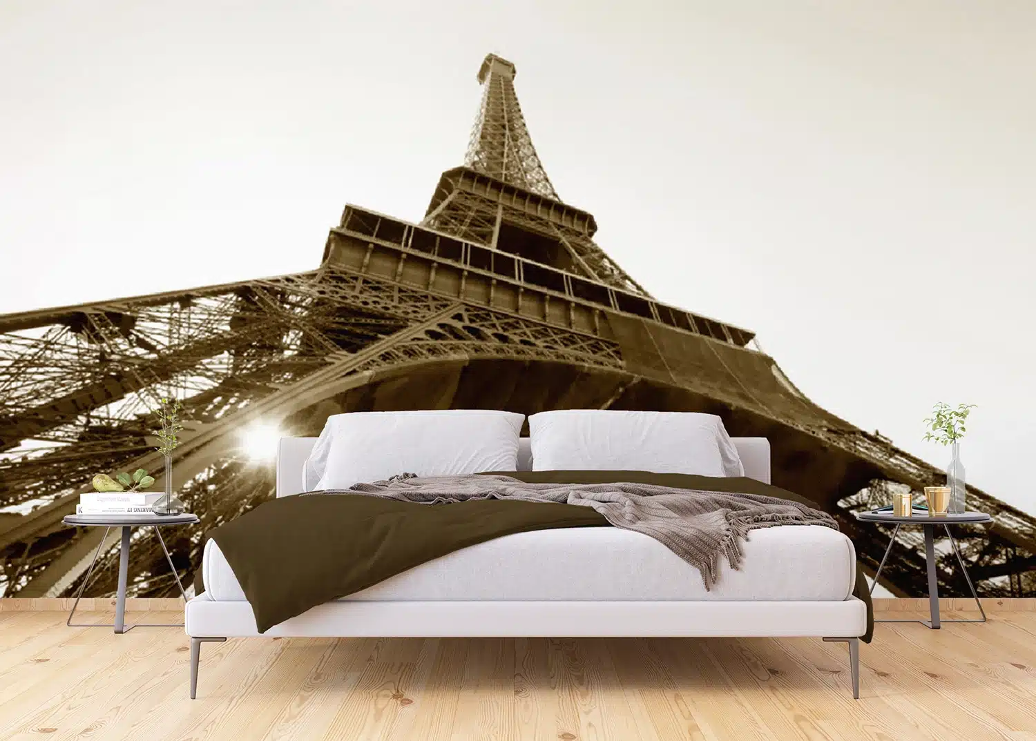 Custom Size Wall Mural Eiffel Tower | Premium Non-Woven Wallpaper | FTNS2476 3