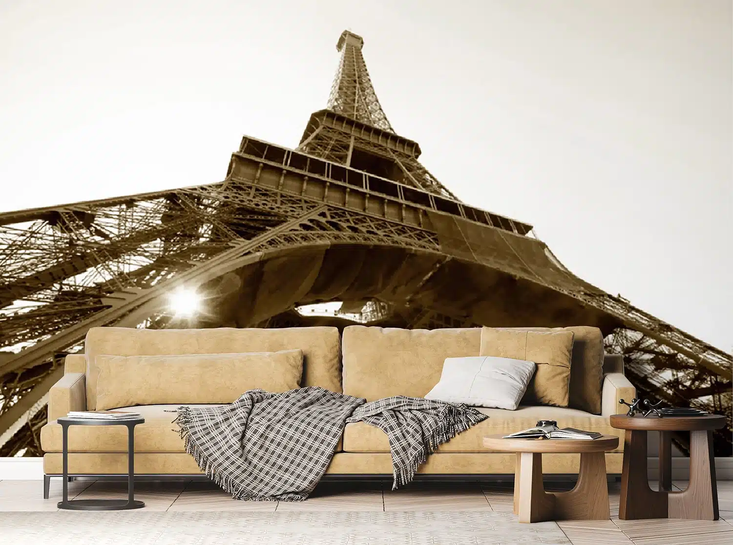 Custom Size Wall Mural Eiffel Tower | Premium Non-Woven Wallpaper | FTNS2476 5