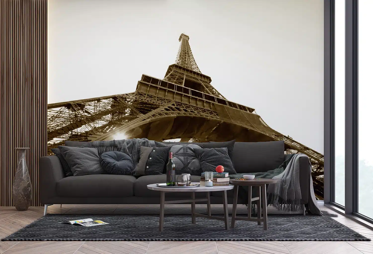 Custom Size Wall Mural Eiffel Tower | Premium Non-Woven Wallpaper | FTNS2476 2