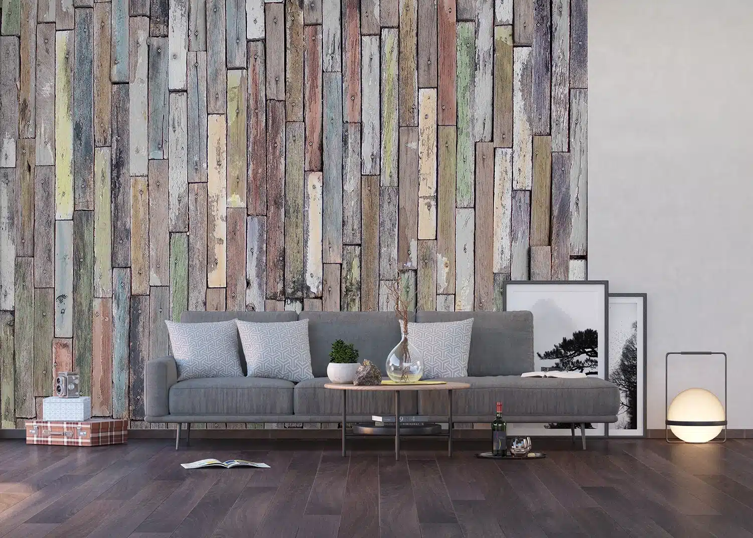 Custom Size Wall Mural Rusty Wood Planks | Premium Non-Woven Wallpaper | FTNS2478 5
