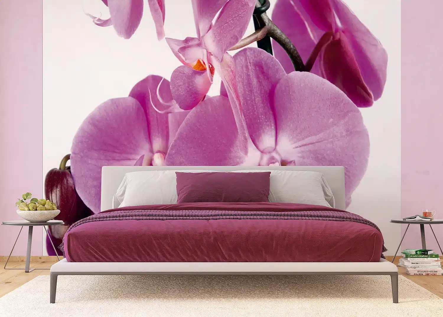 Custom Size Wall Mural Violet Orchid | Premium Non-Woven Wallpaper | FTNS2459