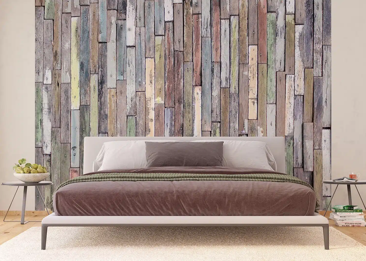Custom Size Wall Mural Rusty Wood Planks | Premium Non-Woven Wallpaper | FTNS2478 4