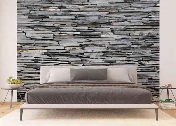 Custom Size Wall Mural Stone Wall | Premium Non-Woven Wallpaper | FTNS2479