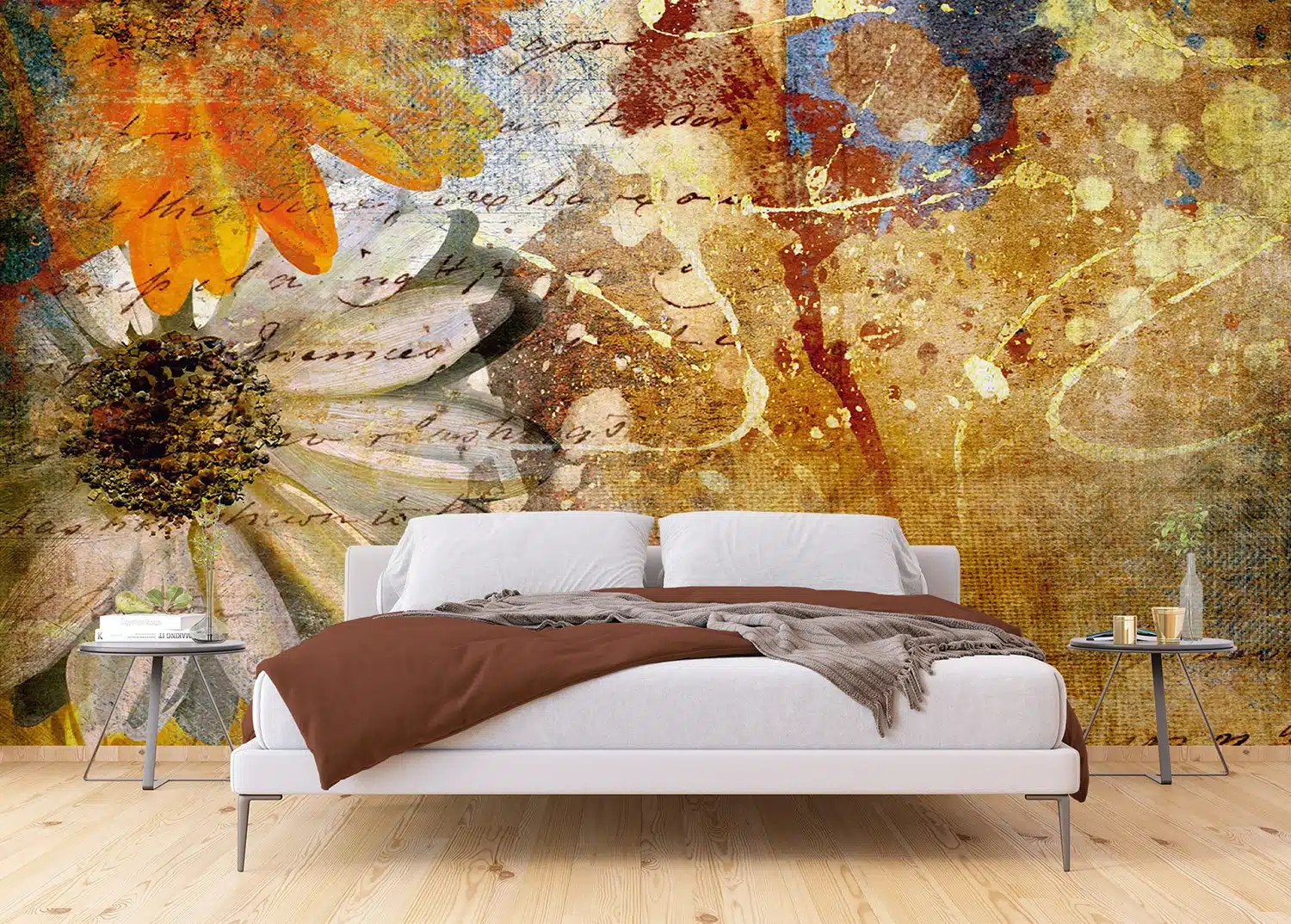 Custom Size Wall Mural Floral Paintings | Premium Non-Woven Wallpaper | FTNXXL0335 6